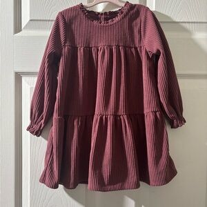 Ribbed Burgundy Kids Dress size 2T